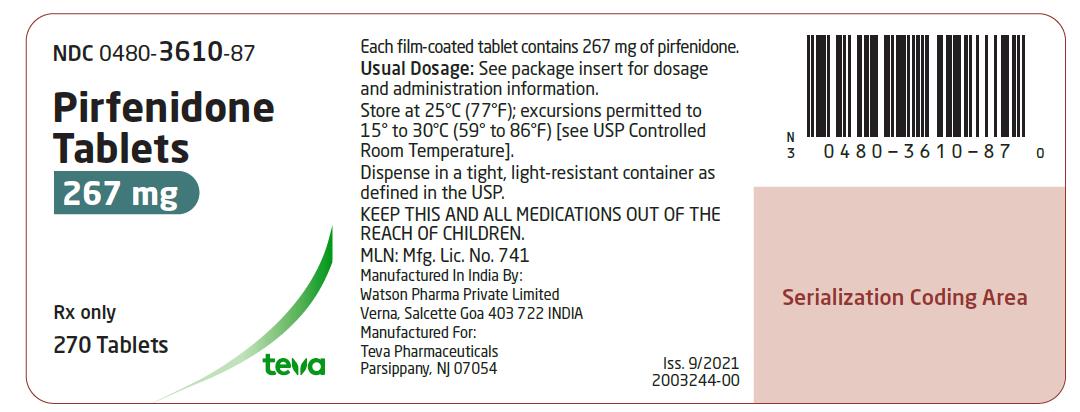 Rx Item-Pirfenidone 267mg Tab 270 Gen Esbriet By Amneal Pharma
