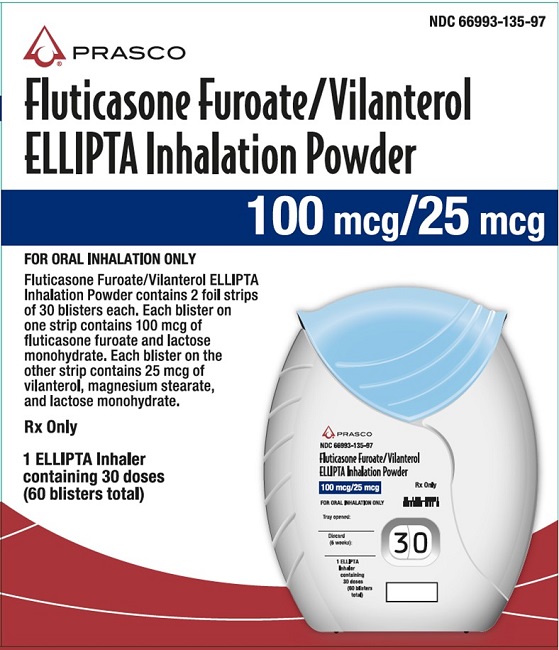 Rx Item-Fluticasone-Vilanterol Gen Breo Ellipta 100/25mcg 2x30 BP by Prasco 