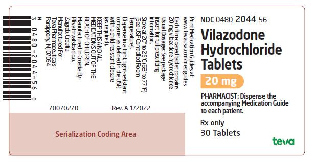 Rx Item-Vilazodone Gen Viibryd 20Mg Tab 30 By Teva  Pharma