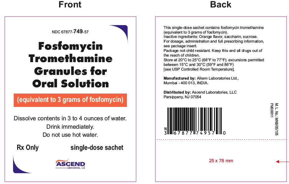 Rx Item-FOSFOMYCIN TROMETHAMINE Gen Monurol 3 Gm Packet By Ascend