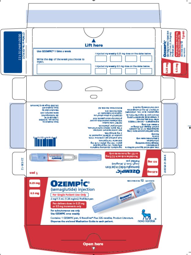 Rx Item:Ozempic 2MG/0.75ML 3ML semaglutide Sq Pen PFP by Novo Nordisk USA