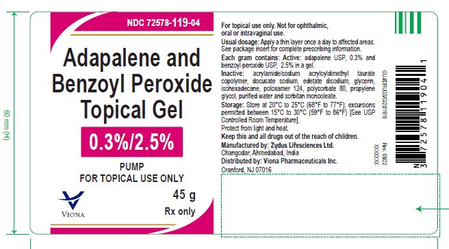 Rx Item:Adapalene-Benzoyl Peroxide 0.3-0.025 45GM GEL by Viona Pharma USA