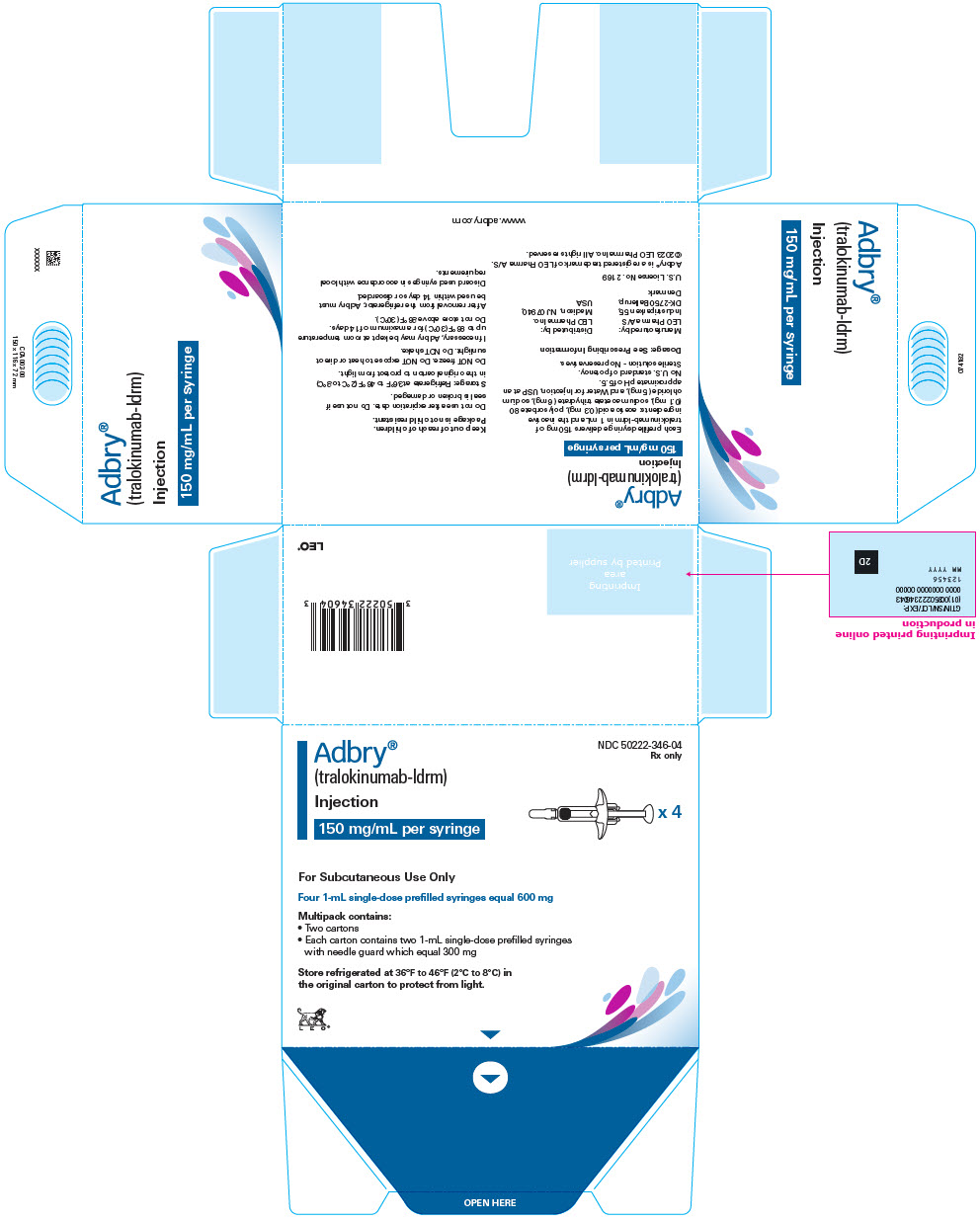 Rx Item:Adbry 150MG 2X1ML PFS by Leo Pharma USA