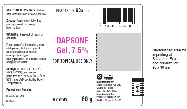 Rx Item:Dapsone 7.5% 60GM GEL by Torrent Pharma USA Gen Aczone