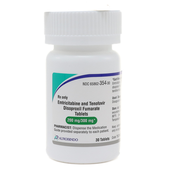 Rx Item:Emtricitabine-Tenofovir 200-300 MG 30 TAB by Aurobindo Gen Truvada 