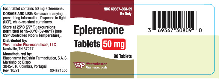 Rx Item:Eplerenone 50MG 90 TAB by Westminster Pharma USA gen Inspra