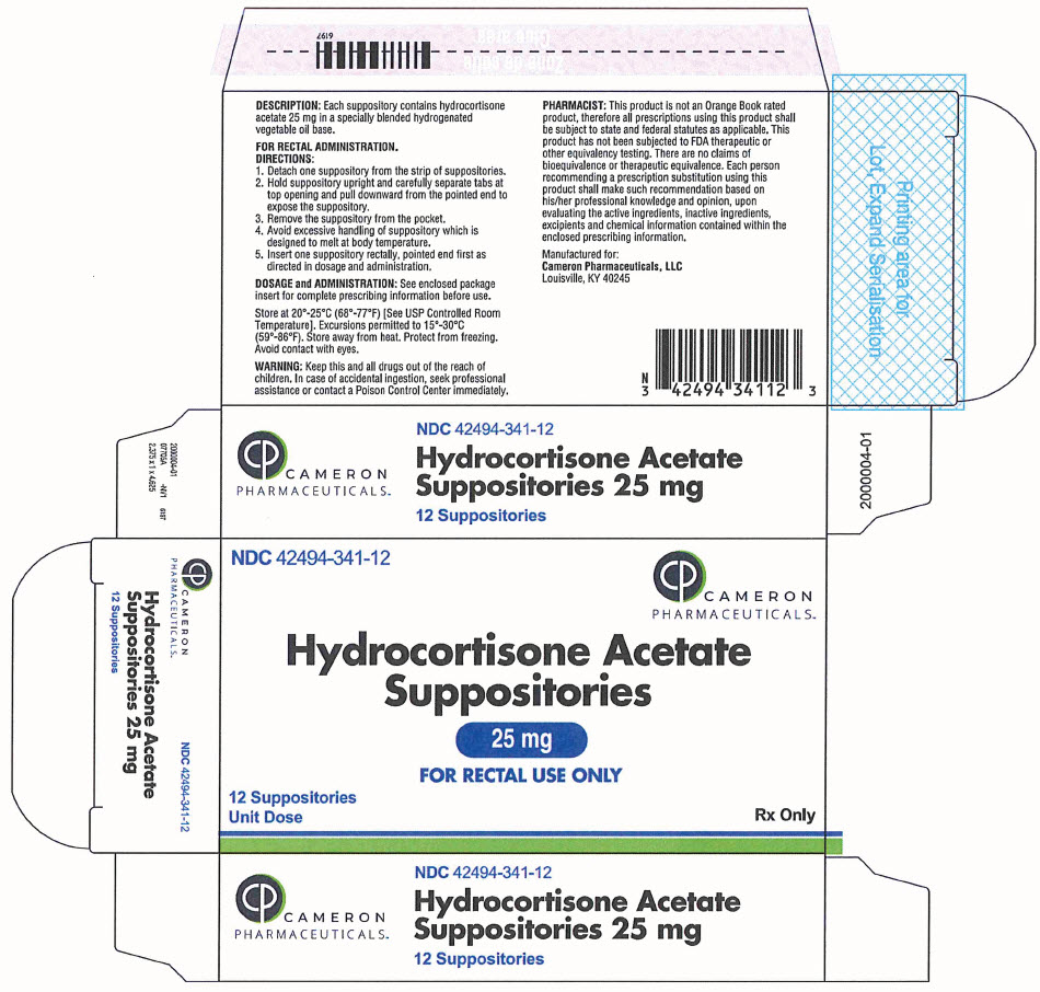 Rx Item:Hydrocortisone 25MG 12 SUP Unit Dose Packaging by Cameron Pharma USA