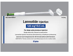Rx Item:Lanreotide 120MG 0.5ML PFS by Cipla USA Gen Somatuline Depot