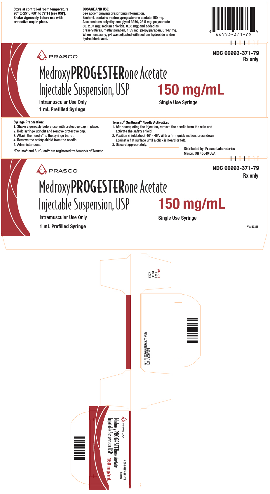 Rx Item:Medroxyprogesterone 150MG 1ML PFS by Prasco USA Gen Depo Provera