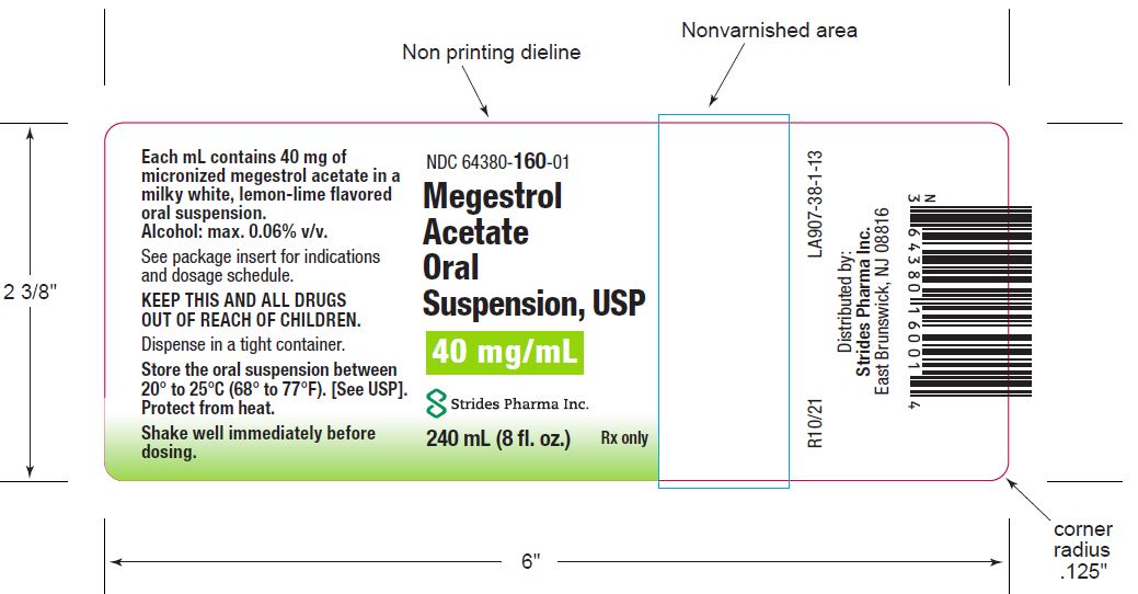 Rx Item:Megestrol 40MG-ML 240ML SUS by Strides Pharma USA Gen Megace