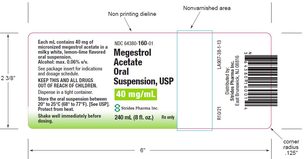 Rx Item- Megestrol 40MG-ML 240ML SUS by Strides Pharma USA Gen Megace