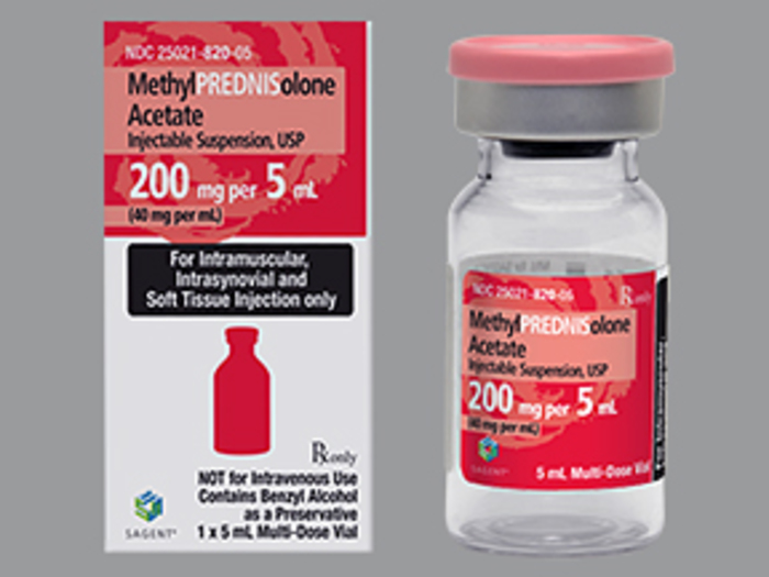 Rx Item:Methylprednisololne 200MG/5ML MDV by Sagent Pharma USA Gen Depo Medrol 