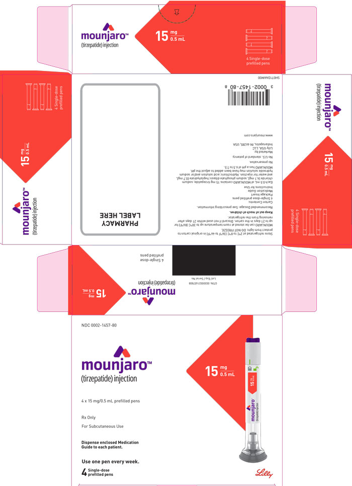 Rx Item:Mounjaro 15MG 4X0.5ML PFP by Lilly Eli & Co USA