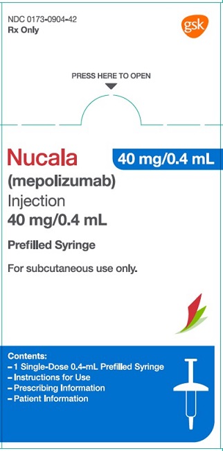 Rx Item:Nucala 40MG 0.4ML mepolizumab Sq  PFS by Glaxo