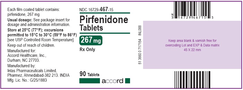Rx Item:Pirfenidone 267MG 3X90 TAB by Accord Healthcare USA Gen Esbriet