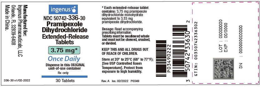 Rx Item:Pramipexole 3.75MG ER 30 TAB by Ingenus Pharma USA Gen Mirapex