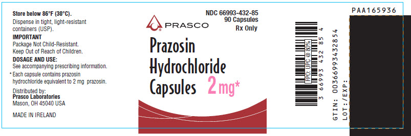 Rx Item:Prazosin Hcl 2MG 90 CAP by Prasco USA Gen Minipress