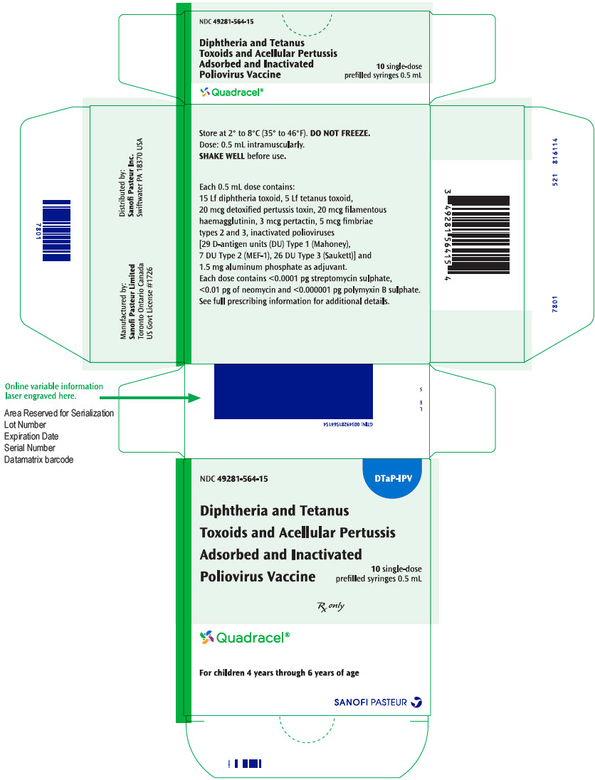 Rx Item:Quadracel 10X0.5ML diph,pertus(acel),tet,polio/PF IM PFS by Sanofi 