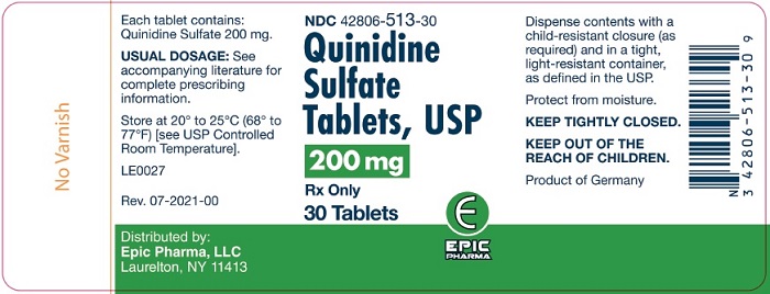 Rx Item:Quinidine 200MG 30 TAB by Epic Pharma USA