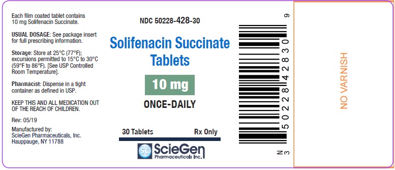 Rx Item:Solifenacin 10MG 30 TAB by Sciegen Pharma USA Gen Vesicare