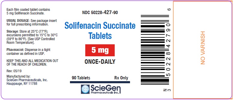 Rx Item:Solifenacin 5MG 90 TAB by Sciegen Pharma USA Gen Vesicare