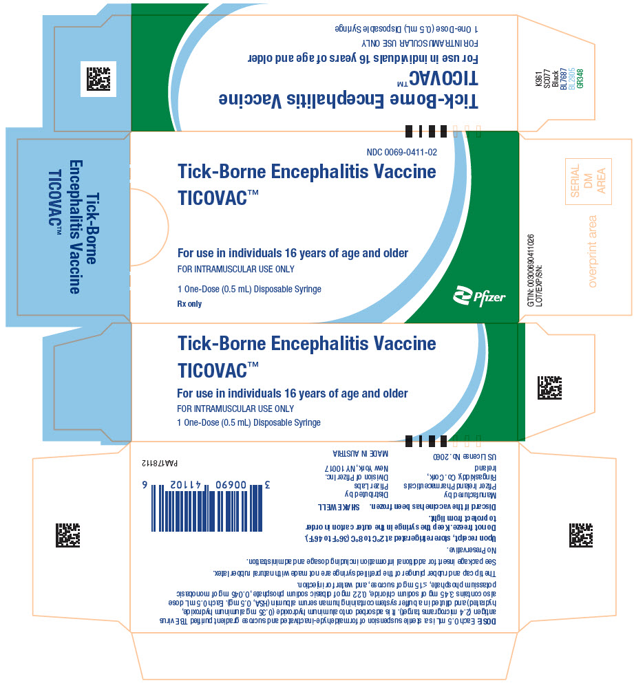 Rx Item:Ticovac tick-borne encephalitis vaccine Ds 0.5ML PFS by Pfizer