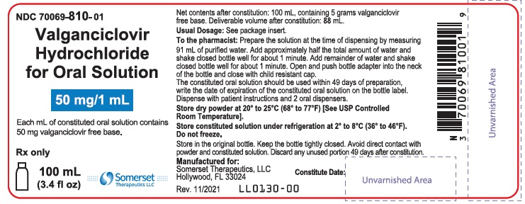 Rx Item:Valganciclovir 50MG-1ML 100ML SOL by Somerset Pharma USA