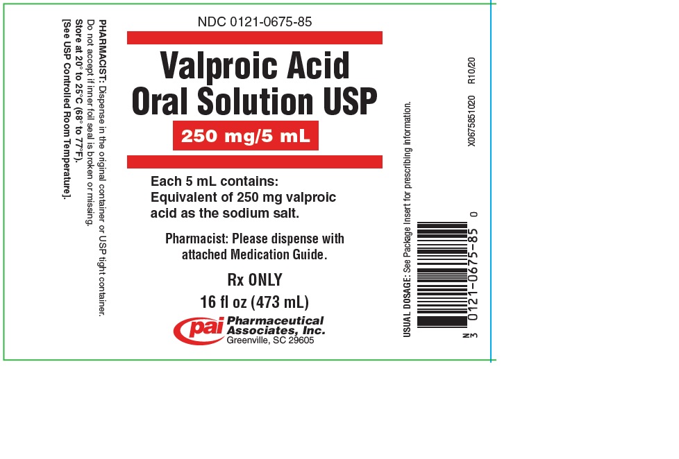 Rx Item:Valproic Acid 250MG-5ML 473ML SOL by Pharma Assoc USA Gen Depakene 