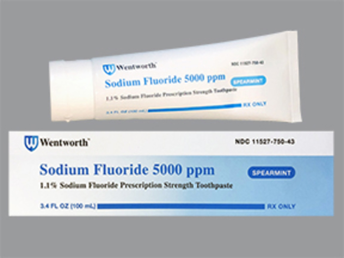 Rx Item-Sodium Fluoride Spearmint  5000 Paste 1.1% 100ml By Prasco Pharma 