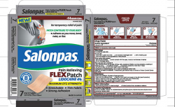 Salonpas Flex Patch Lidocaine Pat 7Ct By Emerson Healthcare USA 