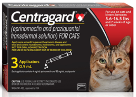 Centragard for Cats 5.6 to 16.5 Pounds,Red Lab(3Dosex10) By Boehringer Ingelheim