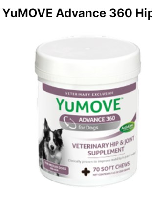 YuMOVE Advance 360 Hip and Joint Supplement for Medium Dogs, 70 Soft Chews