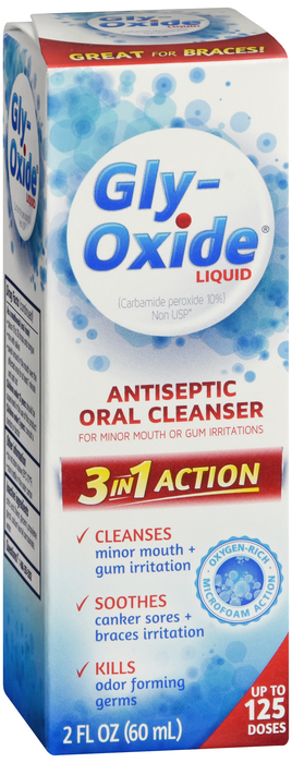 Pack of 12-Gly-Oxide Antiseptic Oral Cleanser Liquid Antiseptic 2 oz By Medtech 