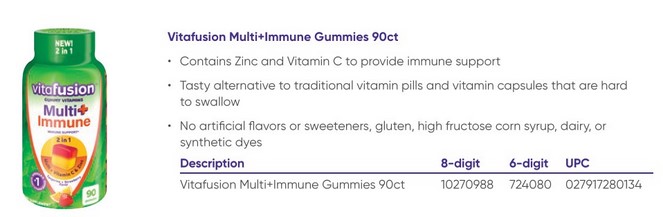 Pack of 12-Vitafusion Multi-Immune Gummy 90Ct By Church & Dwight