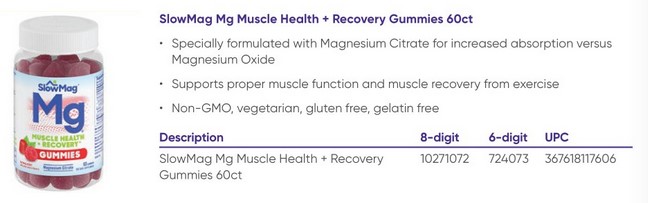 Pack of 12-Slow Mag Muscle Hlth + Recvry Gummy 60Ct By Emerson