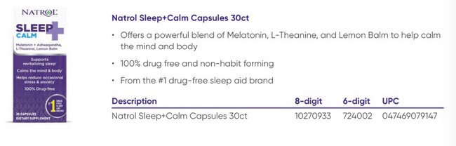 Natrol Sleep+Calm Capsule 30Ct By Natrol