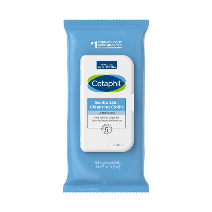 Case of 12-Cetaphil Gentle Skin Cleansing Cloths 25 count  By Galderma Labs