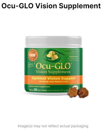 Case of 12-Ocu-GLO Vision Supplement for Dogs and Mature Cats, 30 Chewables