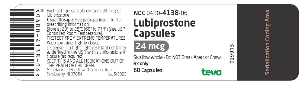 Rx Item-Lubiprostone Generic Amitiza 24mcg Cap 60 By Teva Pharma