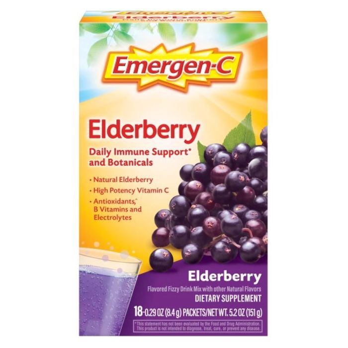 Emergen-C Elderberry Powder 18Ct By Glaxo