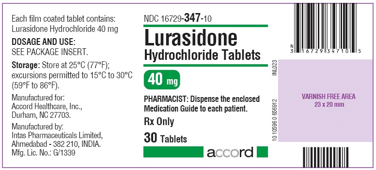 Rx Item-Lurasidone Generic Latuda 40Mg Tab 30 By Accod  Pharma