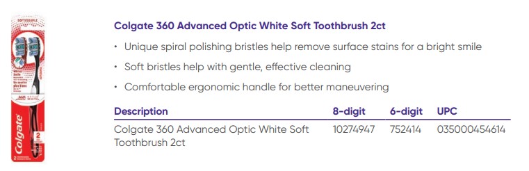 Pack of 12-Colgate 360 Advanced Optic White Soft Toothbrush 2ct 