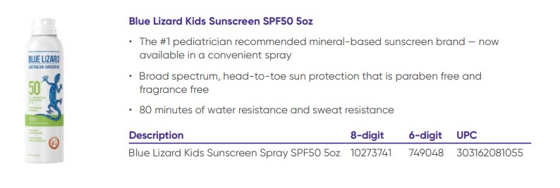 Case of 12-Blue Lizard Kids Sunscreen SPF50 5oz By Crown Laboratories
