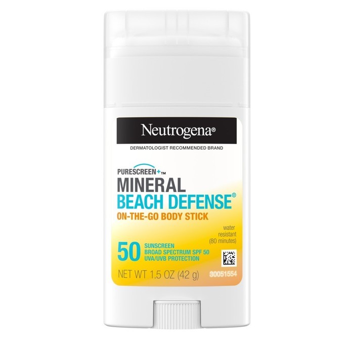Case of 12-Neutrogena Mineral Beach Defense Body Stick SPF50 1.5oz By J&J 