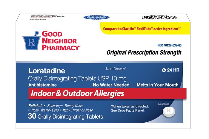 Good Neighbor Pharmacy Loratadine 10mg ODT Gen Claritin Tab 30ct By GNP USA 