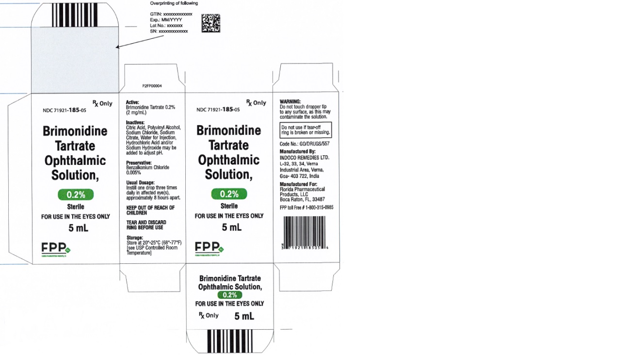 Rx Item-Brimonidine Tartrate 0.2% drops 5ml by Florida Pharma Alphagan