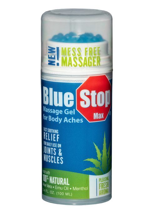 Blue Stop Gel mess free Message Lotion 3.4 oz By Clavel USA 