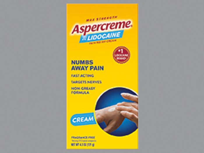 Case of 12-Aspercreme with Lidocaine 4% Max Strength Cream 4.3 oz