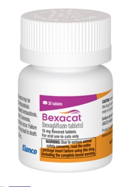 Bexacat (Bexagliflozin) Flavored Tablets for Cats 15mg, 30 Count By Elanco(Vet)