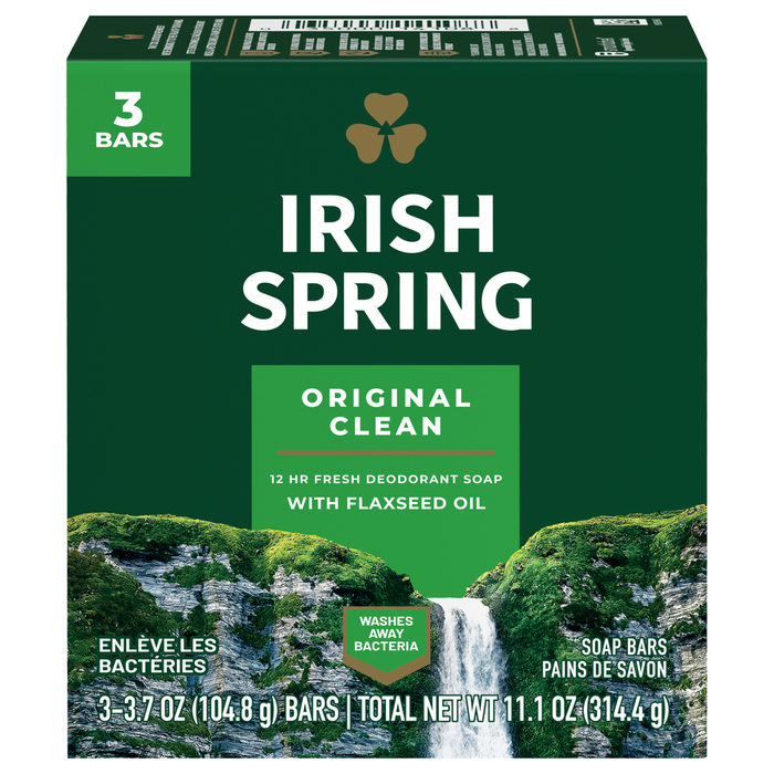 Irish Spring Bar Original Bar 3X3.75 oz By Colgate Palmolive USA 